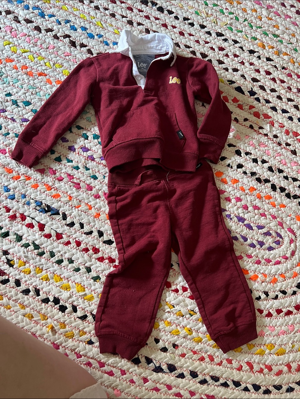 Lee Kids Maroon Sweatshirt & Joggers Set